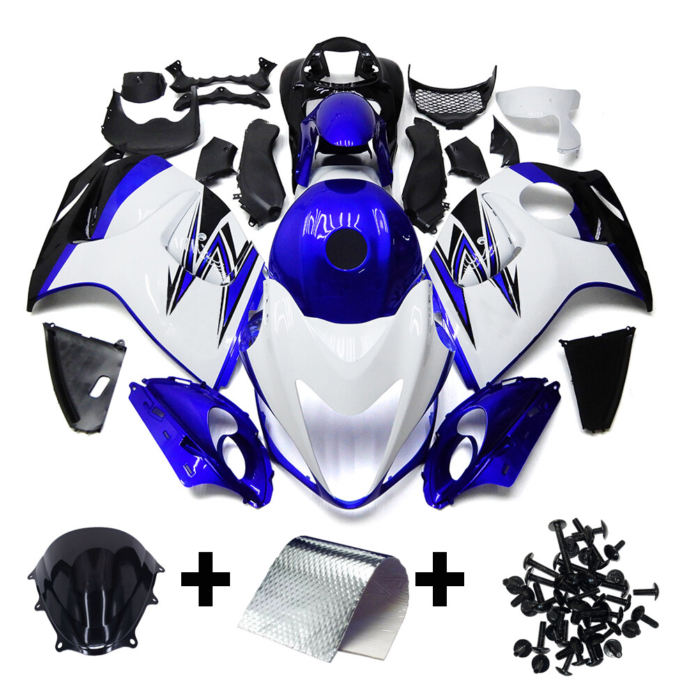White Blue Black Fairing for Suzuki GSXR1300 2008 - 2020 Hayabusa Gen 2 Bodywork