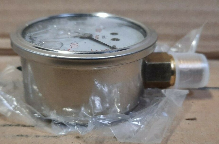 GRAINGER CPT 5WZ35 PRESSURE GAUGE, STEM MOUNT, 060 PSI (2” DIA