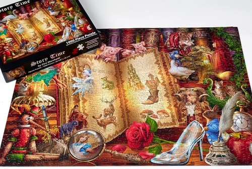 Vermont Christmas Company Story Time Jigsaw Puzzle - 1000 Piece Puzzle with Full - 第 2/9 張圖片