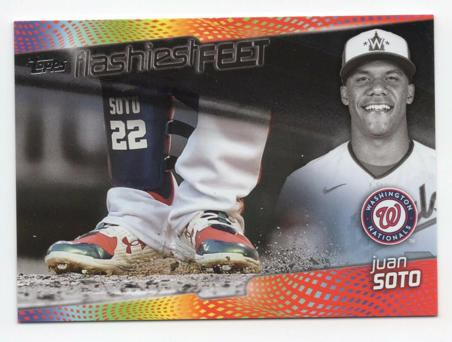 2022 Topps Series 1 JUAN SOTO Flashiest Feet Black /299 #FF-9 Nationals