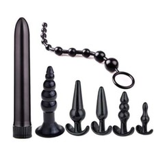 Male Anal Ball Beginners Kit Beads Portable Massager Anus Butt Plug Set Sex Toys