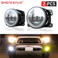 Pair 4 Inch Led Fog Lights Dual Colors Angel Eye For Jeep Wrangler Compass Pair 4 Inch Led Fog Lights Dual Colors Angel Eye For Jeep Wrangler Compass