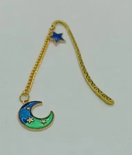 Blue Moon Metal Bookmark