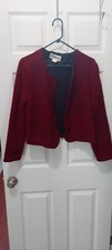 Dress Barn Blazer Jacket Size M Long Sleeve Unlined Knit