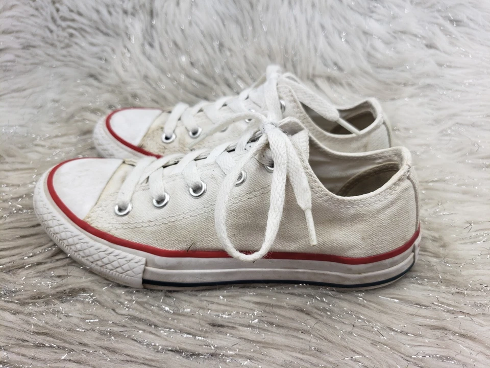 Zapatillas CONVERSE ALL STAR 3J256 Blanco Rojo Azul Juvenil Talla US 12,5 EUR 30 Foto 3 de 4