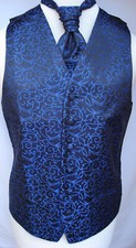 Mens Brocade Waistcoat with Cravat ( 12 Colours available)