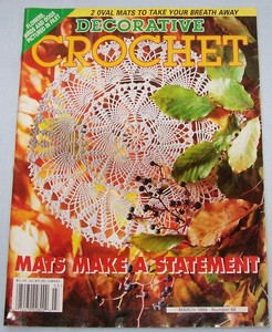 Decorative Crochet Magazine March 1999 No 68 Filet Doily Pattern