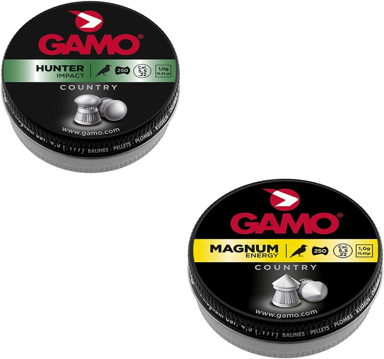 Gamo Pellets Pack , Hunting, .22 Caliber, Multi Grain, 950 Count