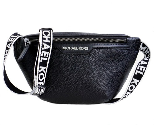 Michael Kors Borsa Bauchtasche Cooper Mini Belt Bag In Pelle Nera Nuova - Foto 3 di 11