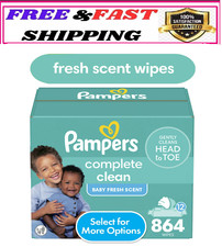 Pampers Baby Fresh Baby Wipes Scented, 12-Pack 864 Wipes Select for More Option