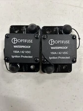 2 Optifuse 151150 Circuit Breaker, 150A/42VDC FNIP