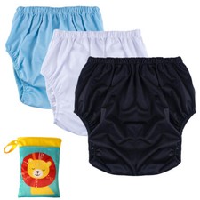 3Pack Adult Washable Incontinence Underwear Diaper Pants Reusable Leak-proof