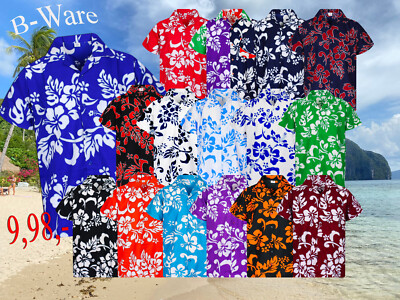 Funky Hawaiihemd Herren Hibiskus B-WARE