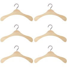 10PCS Dolls Accessory Wooden Clothes Hanger Wooden Fancy Dolls Clothes Hangers