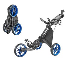 Caddytek CaddyLite EZ V8 3 Wheel Golf Push Cart - Golf Trolley Foldable Colla...