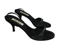 Vero Cuoio Womens Shoes Black Suede Crystal Size 40 Italy Retail 420