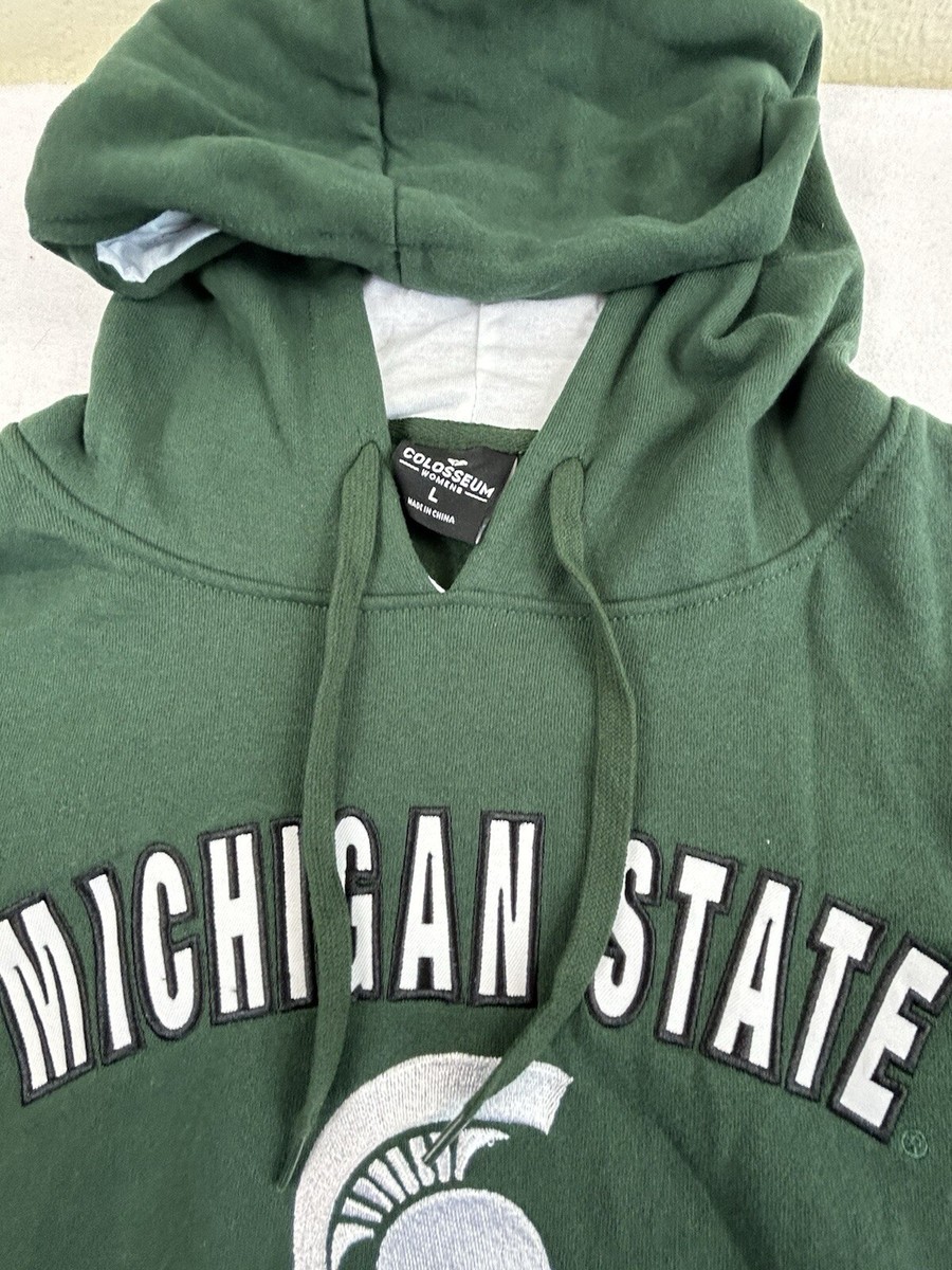 NEW Colosseum Women's Green Michigan State Spartans Pullover
