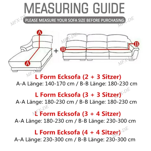 1/2/3/4 Sitzer Samt Sofabezug L Form Ecksofa Stretch Sofa Überzug Couchbezug DE - Bild 6 von 74