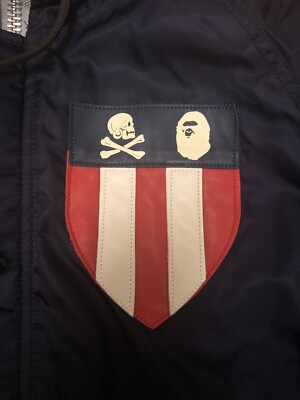 bape x neighborhood N-2b jacket Sz L | eBay