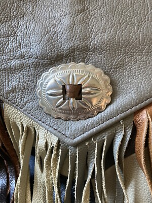 Bohemian Backpack Patchwork Leather Fringe and Concho  display picture 1