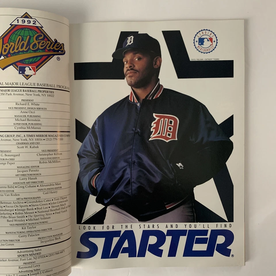 1992 World Series Scorebook Program Toronto Blue Jays v Atlanta Braves Unscored - Image 3 of 4