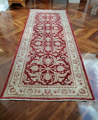 REDUCED!!  VERY FINE TURKISH WOOL HAND-WOVEN RUG - 118'' X 49''