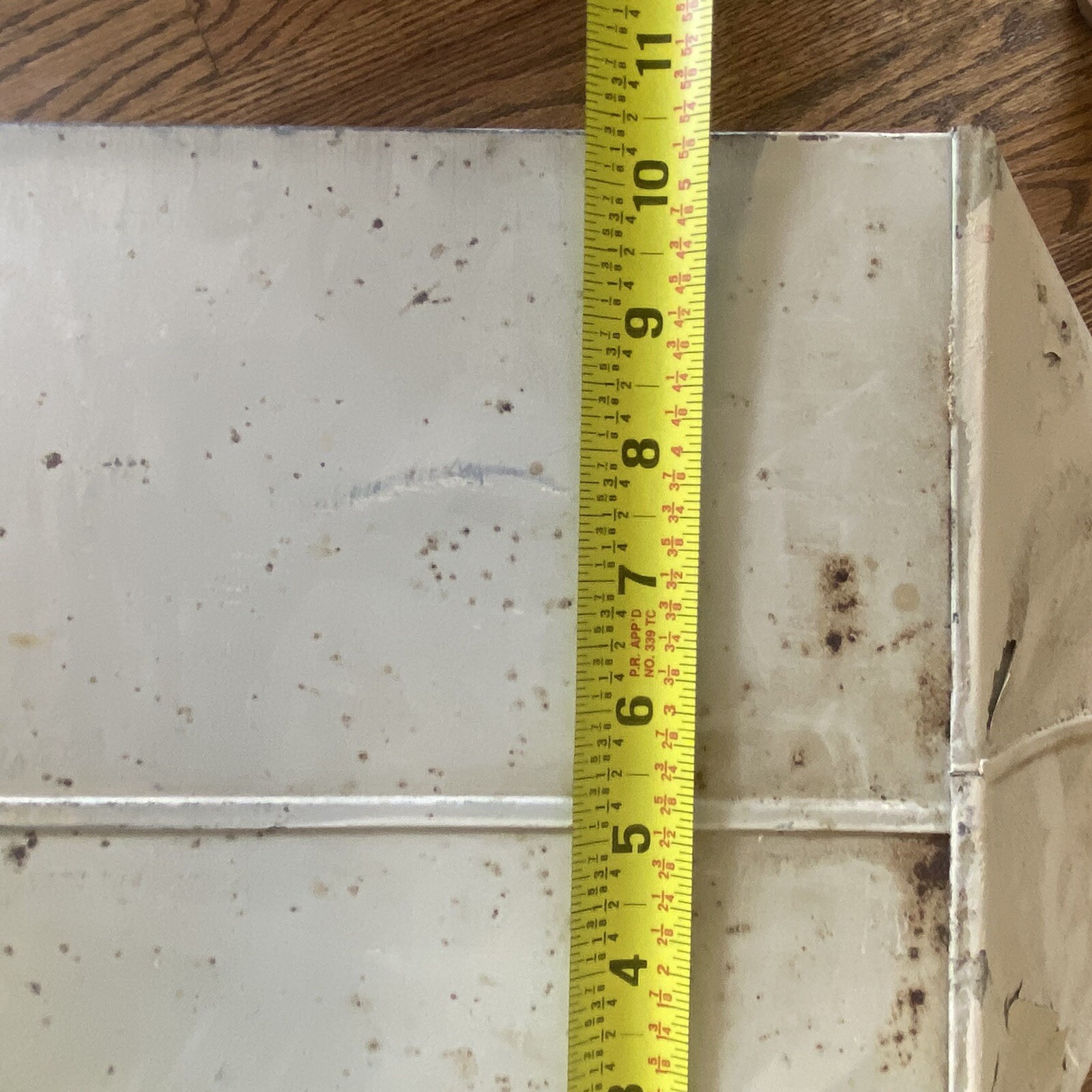 Antique Flour Sifter Bin Old Kitchen Hutch Metal Glass Window Hoosier