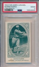 1922 E120 AMER. CARAMEL - GEORGE BURNS - PSA 2 GD (SVSC) FRESHLY GRADED!