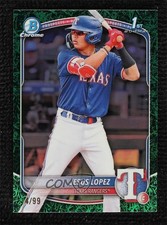 2025 Bowman Chrome Prospects Green Grass Refractor 14/99 Jesus Lopez 0lj0
