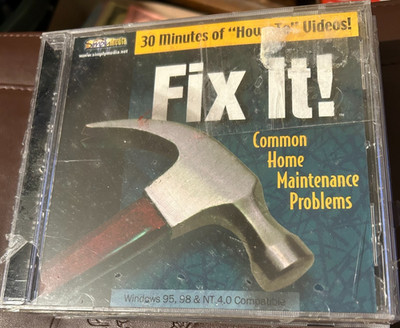 Simply Media Fix it! Common Home Maintenance Problems CD-ROM New/Sealed