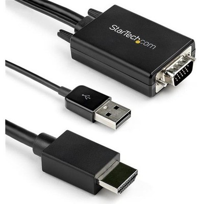 StarTech 2m VGA to HDMI Converter Cable with USB Audio Support - 1080p Analog to