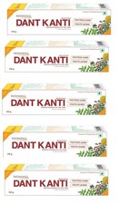 Patanjali Dant Kanti Toothpaste Pack of 5 - 100g each HERBAL FREE SHIP,