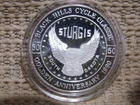 999 FINE SILVER 1990 STURGIS 50TH ANNIV  1  TROY OZ  ROUND IN CAPSULE coa113