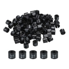 100 x Clothes Hanger Marker Colored Hanger Sizer Garment Tag Number 27 Black