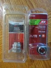Lot of 2 Faucet Male Aerator Adapter 3/8" 18 IPSM x 55/64" 27 M  15/16" or 3/4"