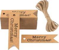 Merry Christmas Geschenk AnhäNger 100 StüCk Weihnachten PapieranhäNger Tags