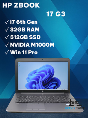 HP Zbook 17 G3 i7-6700HQ 32GB RAM 512GB SSD NVIDIA Quadro M1000M 17'' FullHD