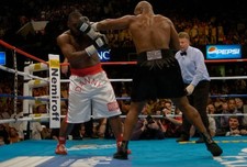 Danny Williams white trunks and Mike Tyson black trunks fights eac 2004 Photo 17