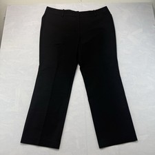 Ann Taylor Signature Womens Dress Pants Size 18 Black Straight Leg