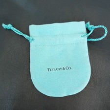 Tiffany  Co Blue Suede Drawstring Jewelry Pouch Small Gift Storage Bag EUC