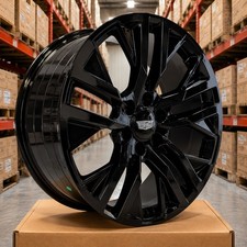 22 Black Wheels Fits Cadillac Escalade Esv Vistiq Platinum Four Rims 4set
