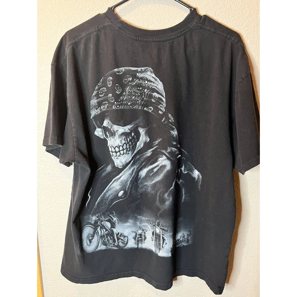 Men's Lethal Threat Biker from Hell Short Sleeve Black T-Shirt Sz. X-Large - Image 3 of 4