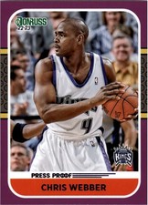 2022-23 Donruss Retro Series Press Proof Purple #24 Chris Webber - BSK