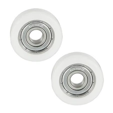 8mm x 32mm x 12mm Roller Idler Bearing Pulley White Sliding Conveyor Wheel 4pcs