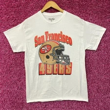NFL Junk Food San Francisco 49rs White Helmet Logo Tee Small