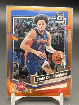 2023-24 Panini Donruss Optic Cade Cunningham Orange Prizm /199 NBA Card #90