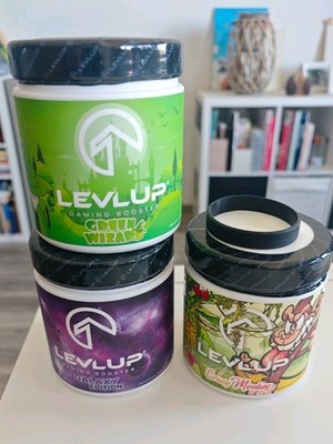 Levlup Gaming Energy Booster 3x Crazy Monkey Galaxy Green Wizard +Merchandise