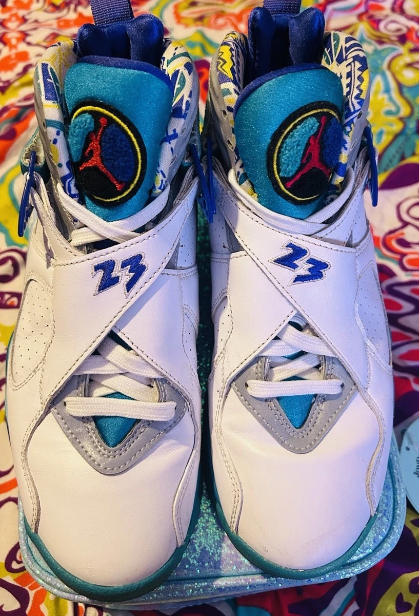 Air Jordan 8 ホワイト/マルチカラー Jordan 8 Retro White Aqua W for sale | eBay