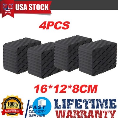 6.3'' x 4.7'' x 3.1'' Universal Solid Rubber Auto Lift Block Spacer Pad 4PCS