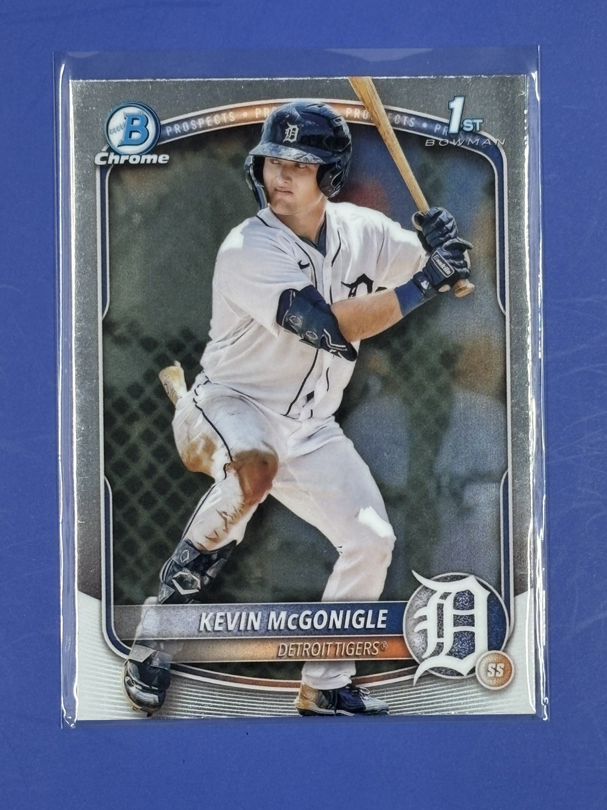 KEVIN MCGONIGLE 2025 BOWMAN CHROME 1ST BOWMAN #BCP-79 DETROIT TIGERS